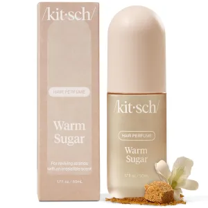 Kitsch Warm Sugar Hair Perfume For Women - Clean, Deodorizing, and Patented Odor-Eliminating Technology, Body Mist - Freshen Hair, Body & Pillows - Sweet Pink Grapefruit & Warm Vanilla Scent - 50ml