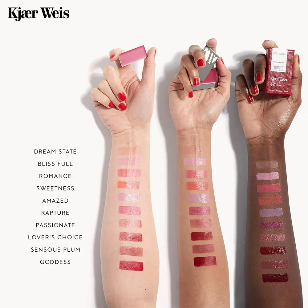 Kjaer Weis Lip Tint. Hydrating Nude Lip Color Makeup with Soft Satin Finish. Nourishing Ingredients for Long Lasting Lip Stain. Cruelty Free Clean Makeup