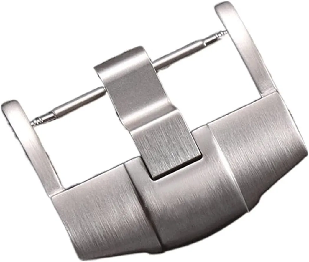 KLVN Merjust 24mm Silver Black Rose Gold Brushed Matte Stainless Steel Pin Buckle Clasp For Ap Royal Oak Watch With Word