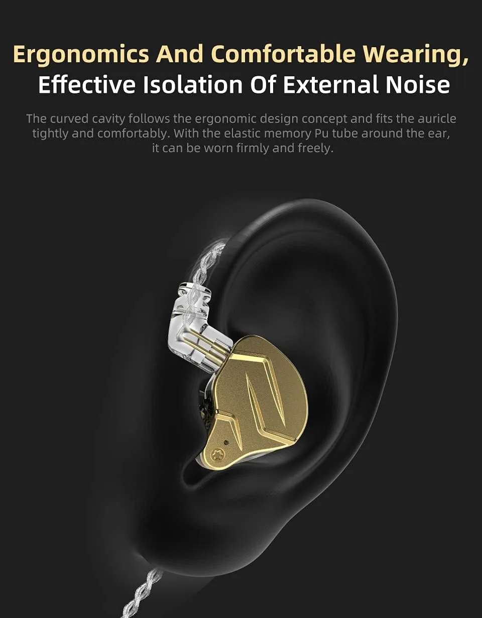 KZ ZSN PRO X IEM Earphones Dual Driver in Ear Monitor 1BA 1DD Wired Earphones HiFi Gaming Earbuds for Phone Computer Tablet