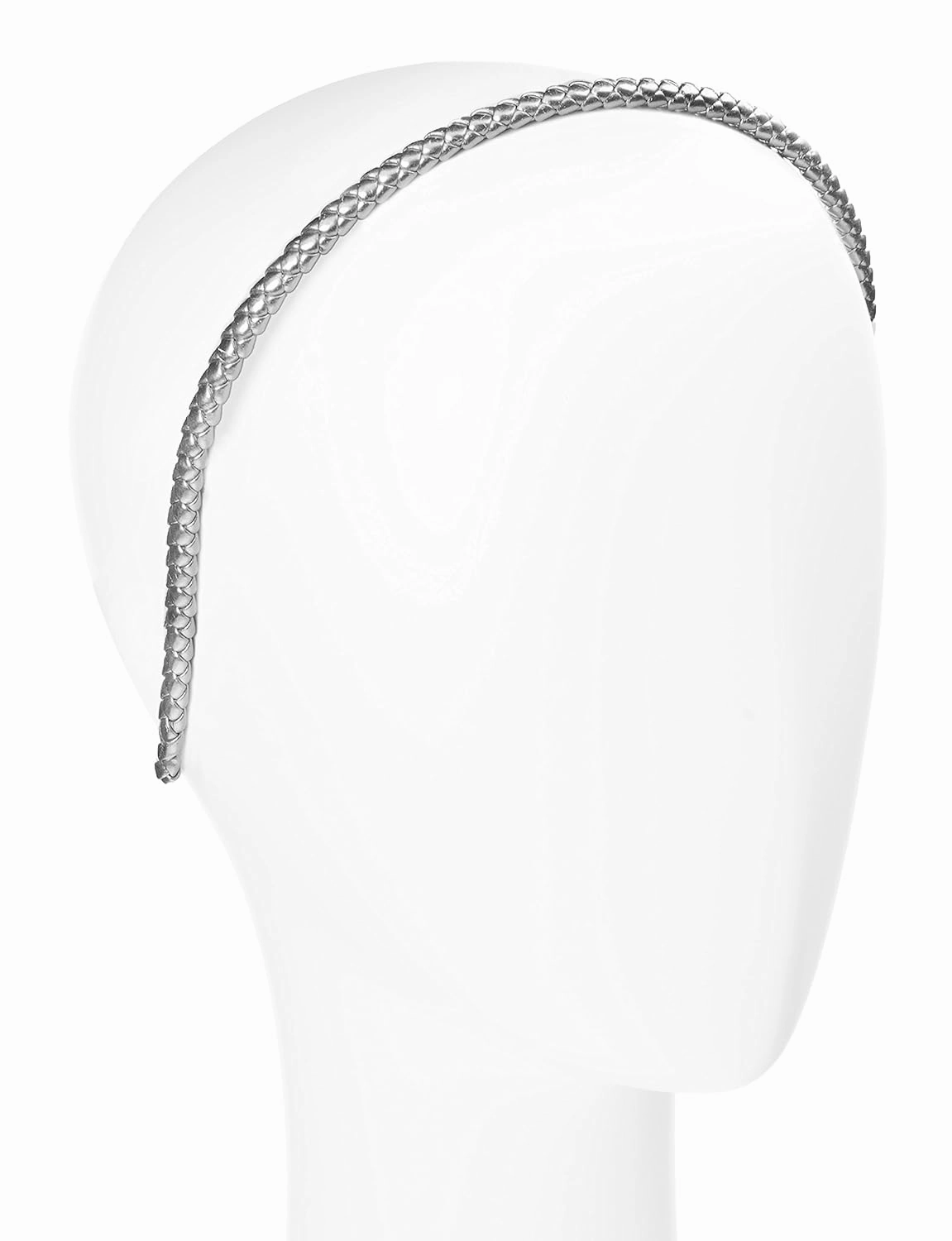 L. Erickson Braided 1/4" Headband - Metallic Silver