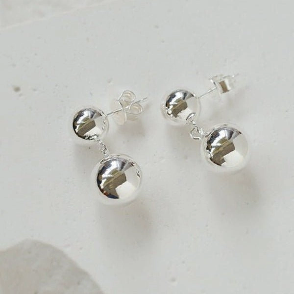 Large & Small Gold Balls Earrings