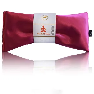 Lavender Eye Pillow - Hot or Cold Weighted Satin Eye Mask perfect for Sleeping, Yoga, Meditation - Gifts for Women, Birthday, Teachers - Natural Herbal Relaxation (Hot Pink)