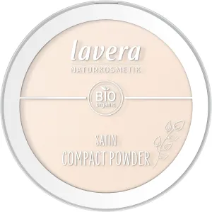 lavera Satin Compact Powder -Light 01- nude - almond oil & rice powder - Vegan - matting - long-lasting - Velvety texture 0.32 Fl Oz