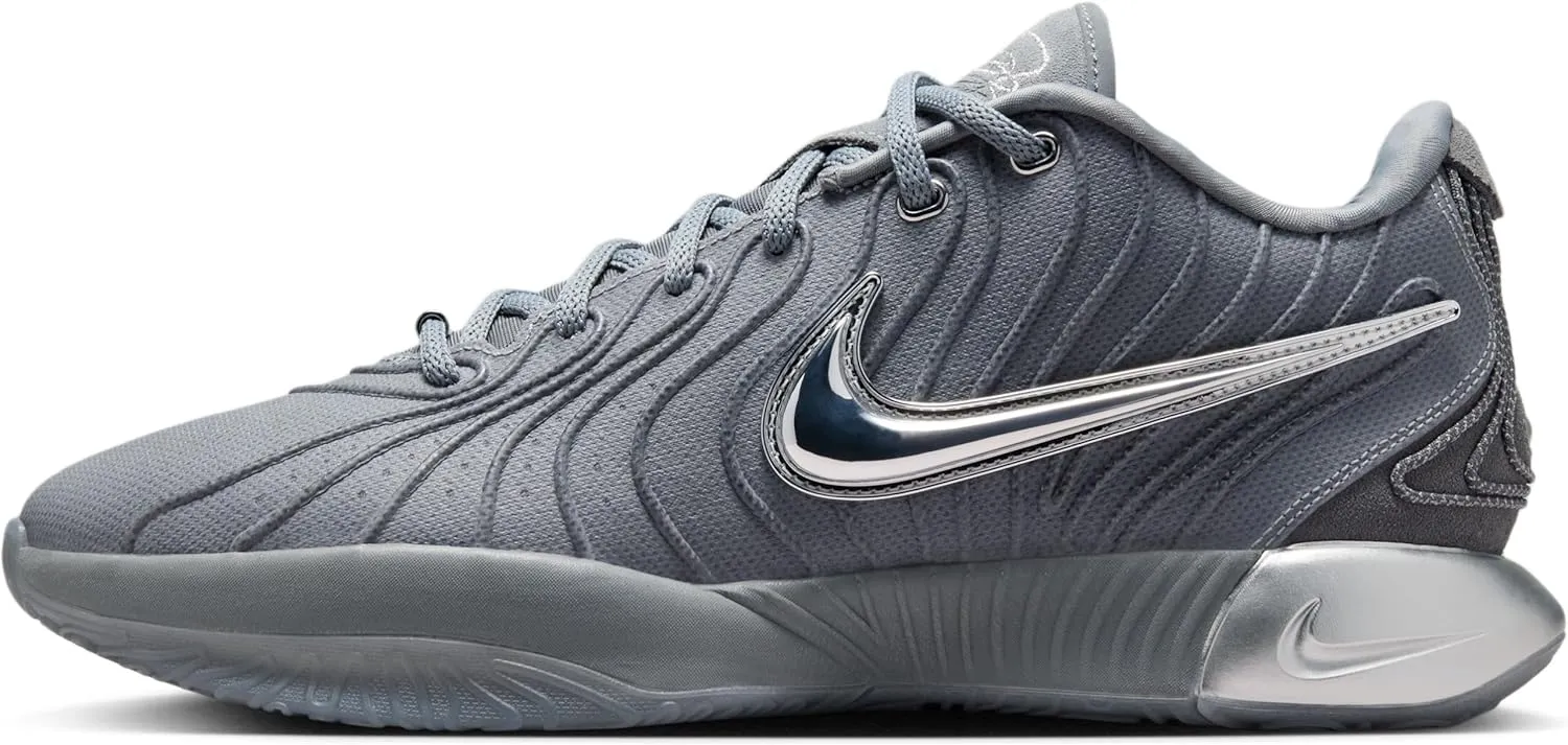 LeBron XXI Basketball Shoes in Cool Grey/Iron Grey & Metallic Silver, Size 11.5