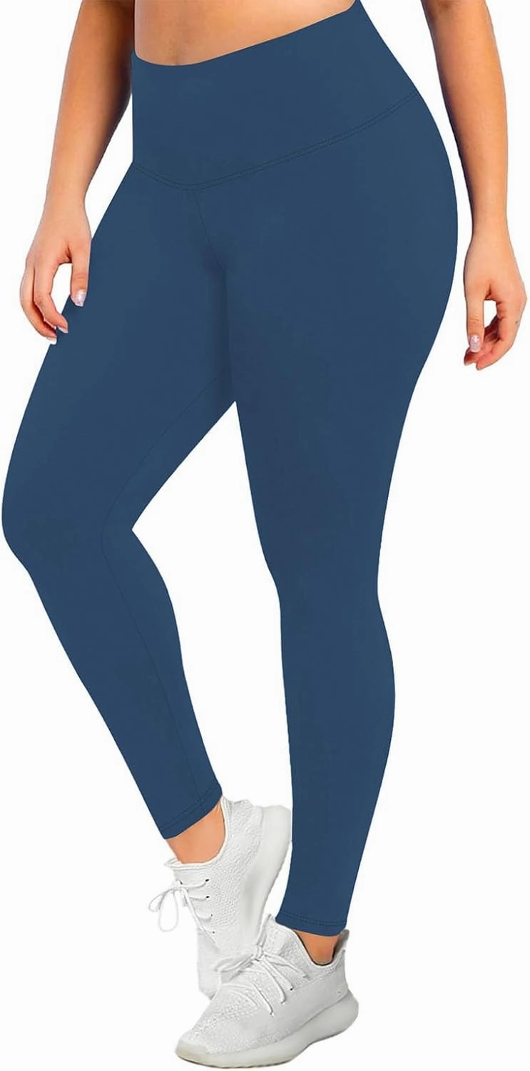 Leggings for Women Plus Size Tummy Control Lightweight Stretch High Waist Pants Soft Running Workout Trendy Yoga Pants