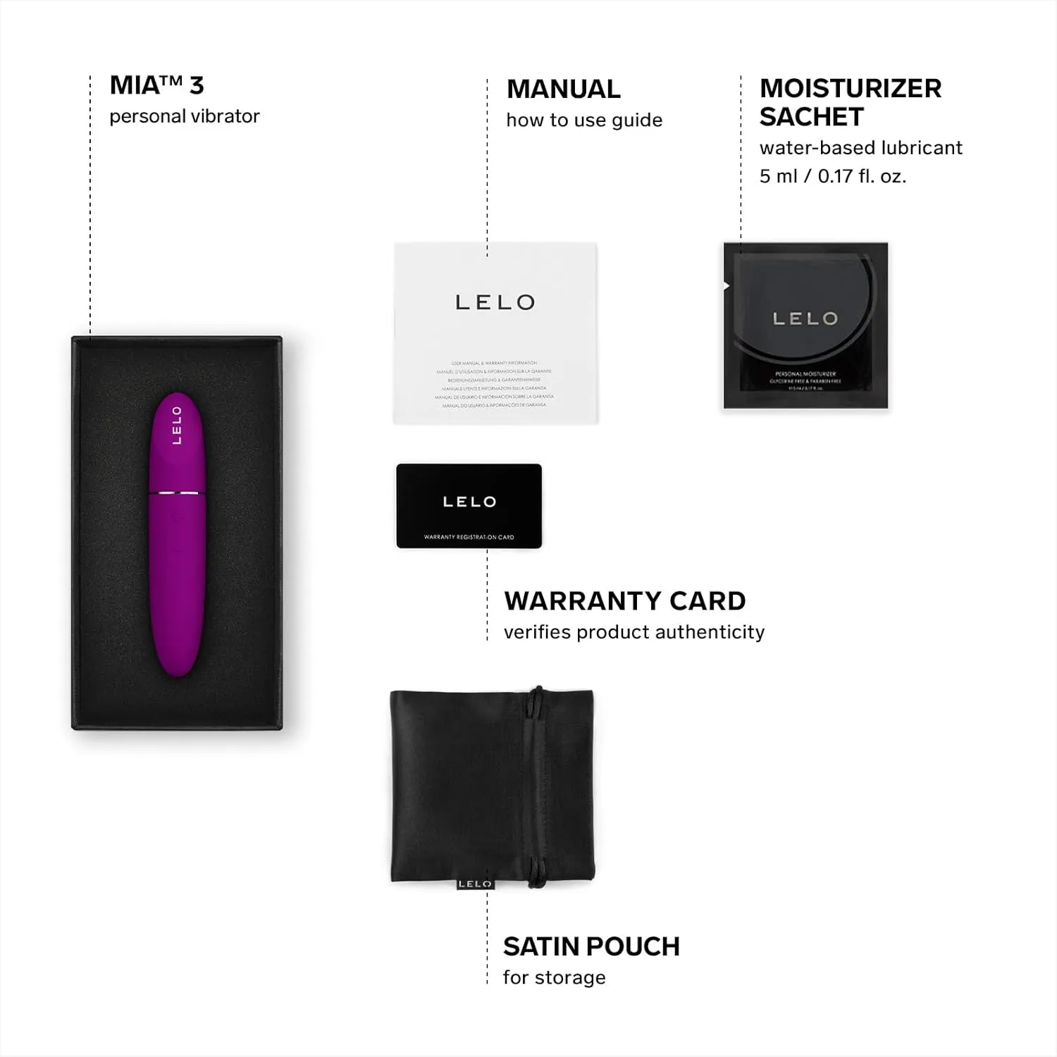 LELO MIA 3 Female Personal Massager, Mini Vibrator Quiet with 8 Pleasure Settings and an Updated Petite Design, Discreet Vibrator Small, (Deep Rose)