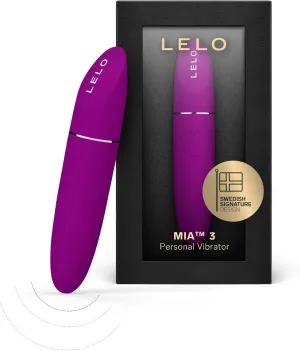 LELO MIA 3 Female Personal Massager, Mini Vibrator Quiet with 8 Pleasure Settings and an Updated Petite Design, Discreet Vibrator Small, (Deep Rose)
