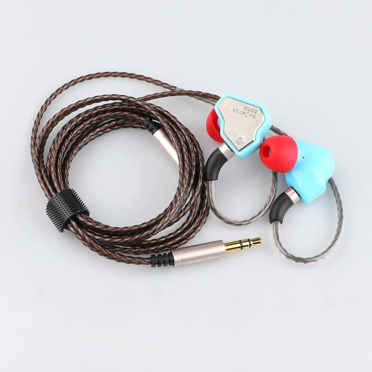 Linsoul 7Hz Salnotes Zero HiFi 10mm Dynamic Driver in-Ear Earphone IEM with Metal Composite Diaphragm Stainless Steel Faceplate Detachable 2Pin OFC Cable (Blue, Without Mic)