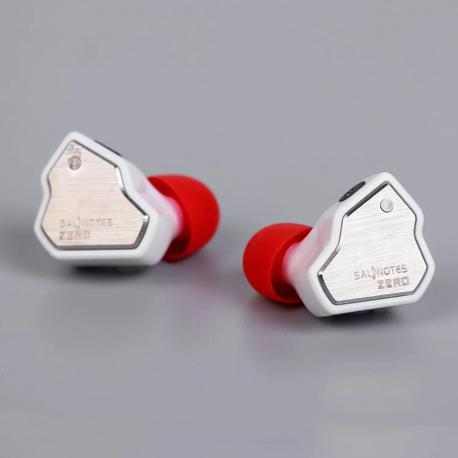 Linsoul 7Hz Salnotes Zero HiFi 10mm Dynamic Driver in-Ear Earphone IEM with Metal Composite Diaphragm Stainless Steel Faceplate Detachable 2Pin OFC Cable (White, Without Mic)