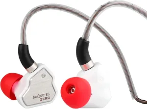 Linsoul 7Hz Salnotes Zero HiFi 10mm Dynamic Driver in-Ear Earphone IEM with Metal Composite Diaphragm Stainless Steel Faceplate Detachable 2Pin OFC Cable (White, Without Mic)