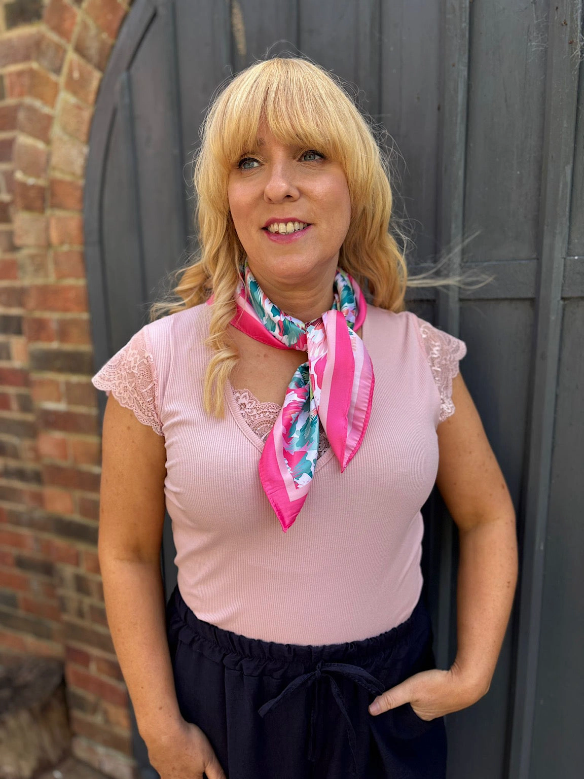 Lipstick Animal Design Satin Style Scarf