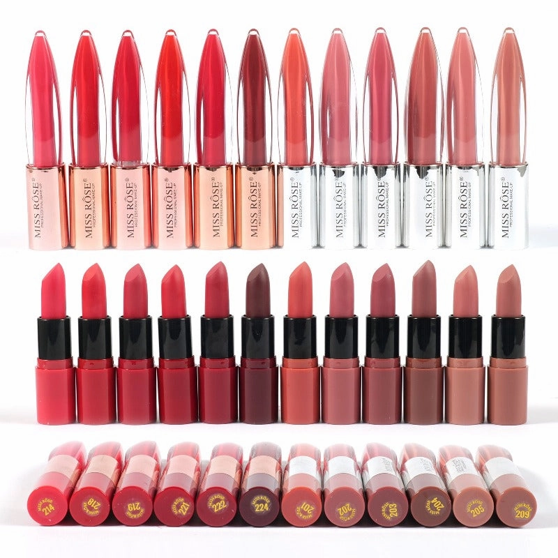 Lipstick Dual-Ended & Gloss Sleek and smooth Lip Missrose Money-saving Matte