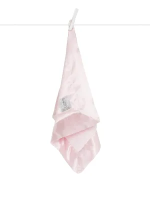 Little Giraffe Chenille Satin Blanky 17" x 17", Pink