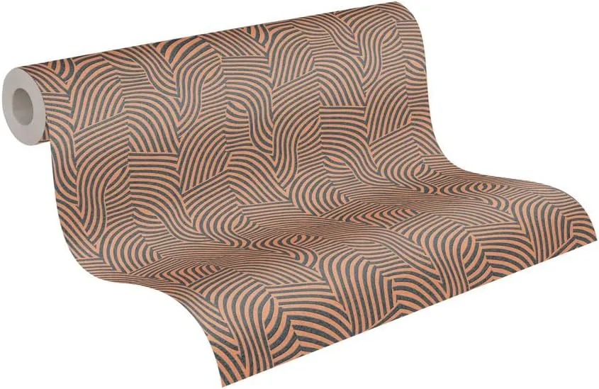 Livingwalls Daniel Hechter 7 781532 Non-Woven Wallpaper Modern 10.05 m x 0.53 m Black Gold Metallic Wallpaper Graphic