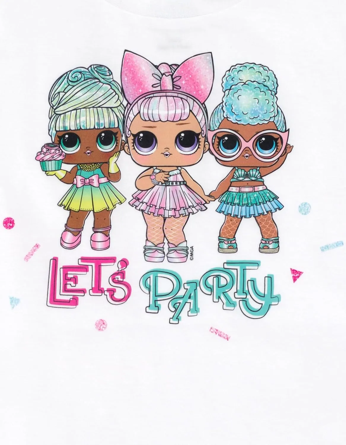 L.O.L. Surprise! Girls T-Shirt Skirt and Pocketbook 3 Piece Outfit Set Little Kid to Big Kid