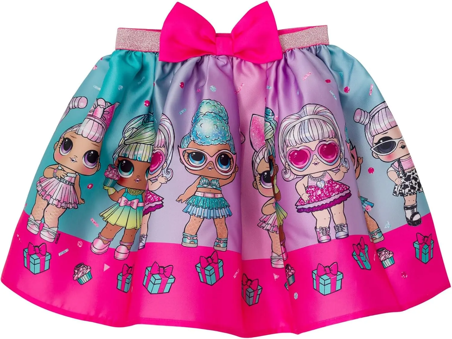 L.O.L. Surprise! Girls T-Shirt Skirt and Pocketbook 3 Piece Outfit Set Little Kid to Big Kid
