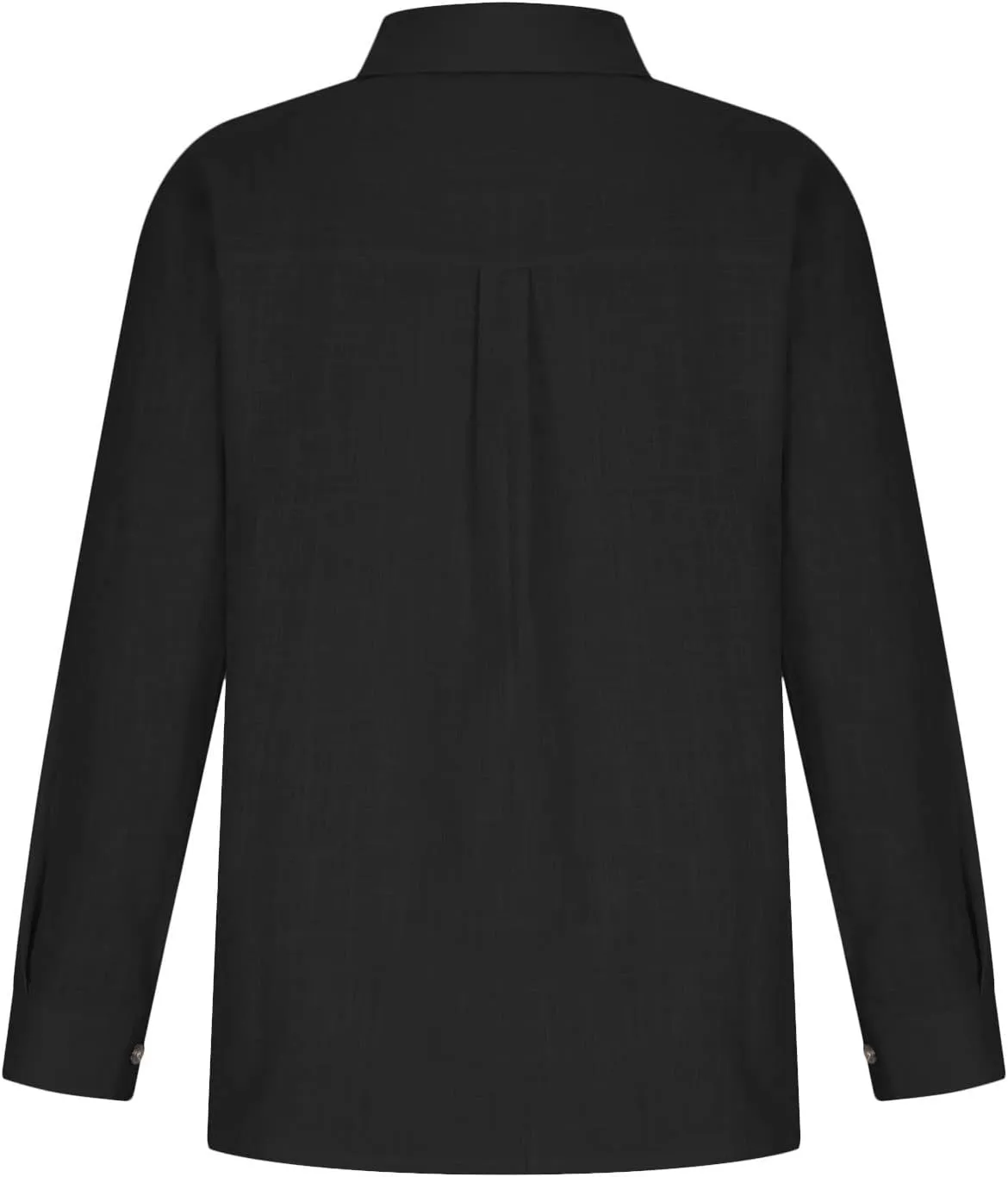 LRMQS Linen Shirts for Women Summer Long Sleeve Lapel Button Down Blouse Lightweight Gauze Loose Casual Fashion Shirt Clothes