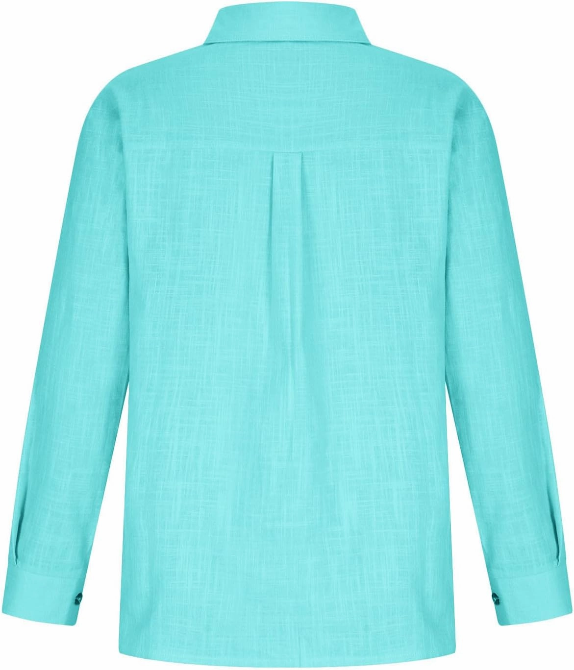 LRMQS Linen Shirts for Women Summer Long Sleeve Lapel Button Down Blouse Lightweight Gauze Loose Casual Fashion Shirt Clothes