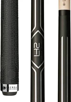 LUCASI LHC14-19K LHC14 Pool Cue Stick Matte Black and Metallic Silver Uni-loc Kamui Soft, Black