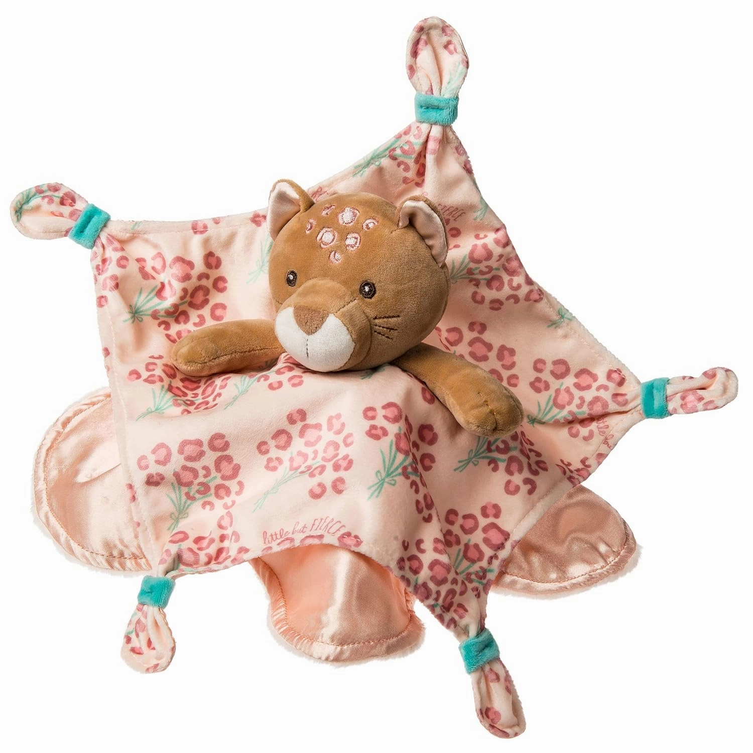 Mary Meyer Stuffed Animal Security Blanket, 13 x 13-Inches, Little But Fierce Leopard