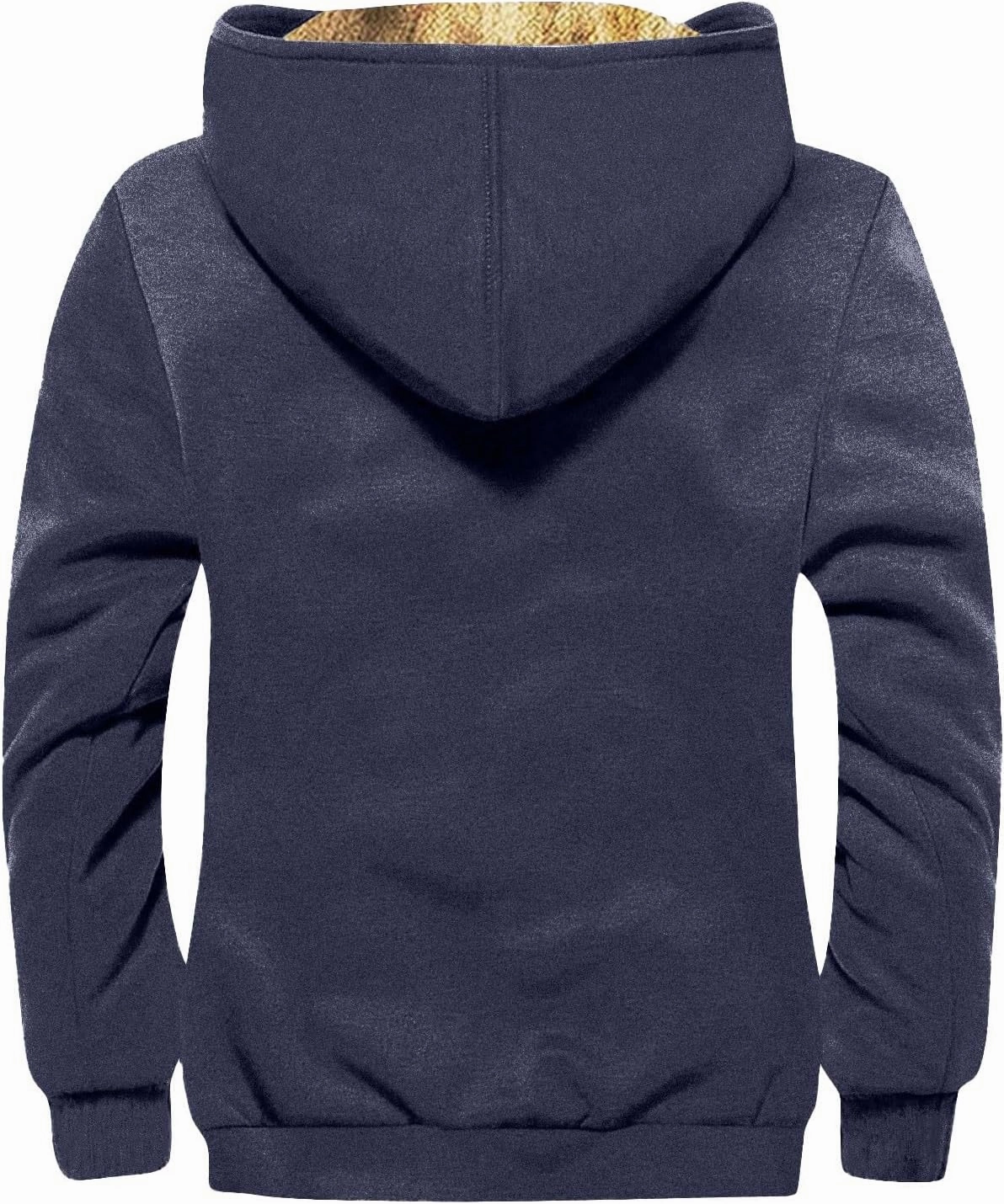 Men's Western Vintage Print Sherpa Fleece Lined Jackets Parka Warm Tactical Jackets Windbreaker Varsity Coat Hooded