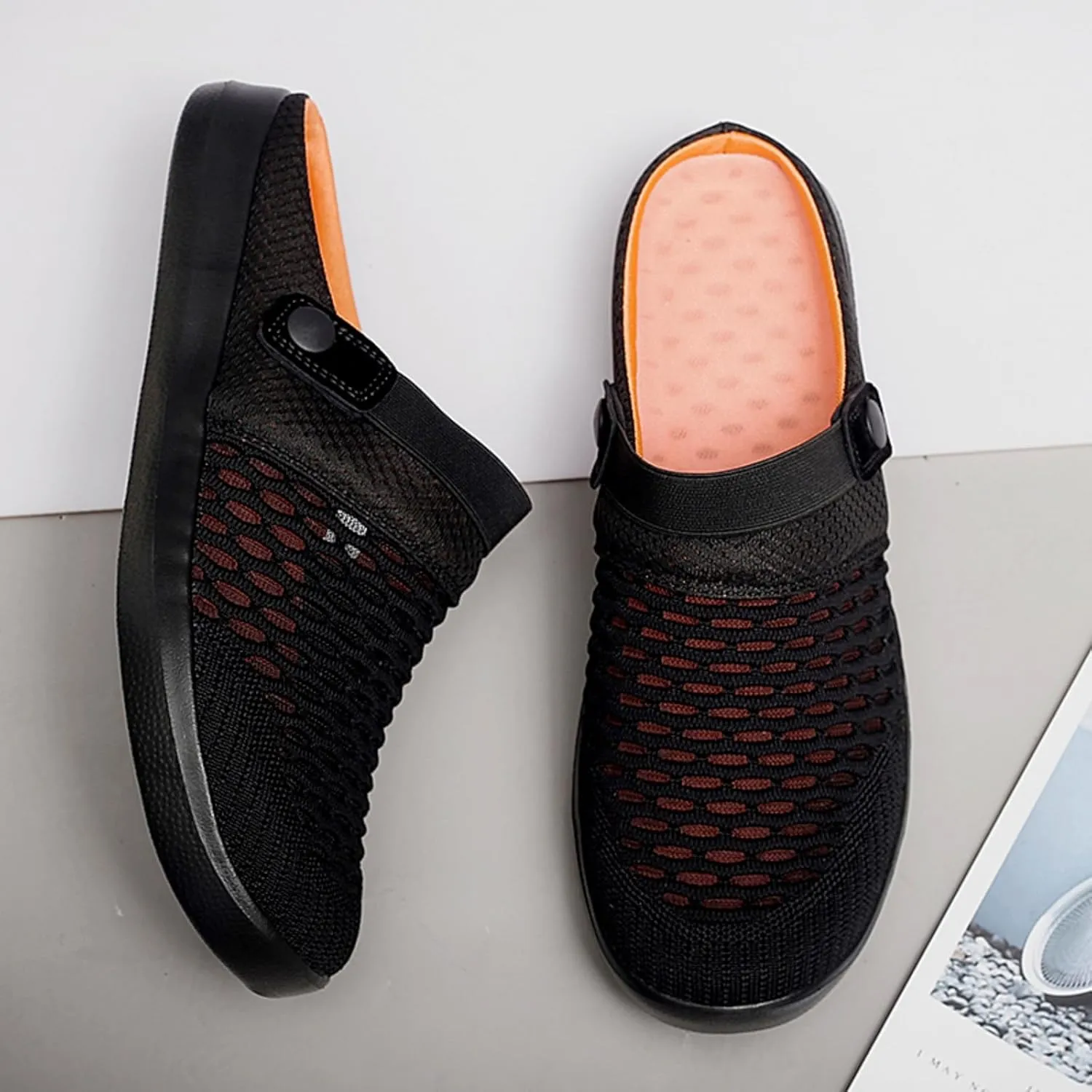 Men's Women's Clogs Garden Shoes Slip On Sandals Breathable Mesh Slingback Slippers Summer Orthopedic Lightweight Athletic Yoga Mat Shoes Indoor Outdoor for Summer