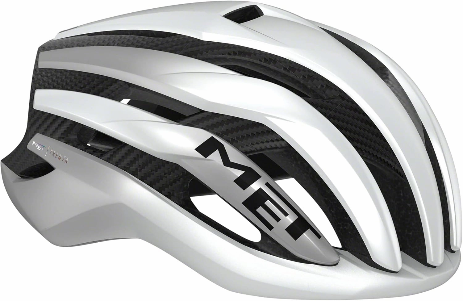 MET Trenta 3K Carbon MIPS Helmet, White/Silver Metallic Matte, Medium