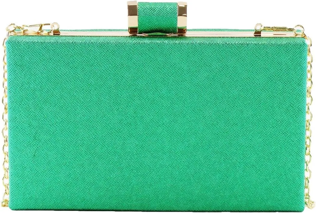 Metallic Light Gold Frame Minaudiere Clutch Evening Bag