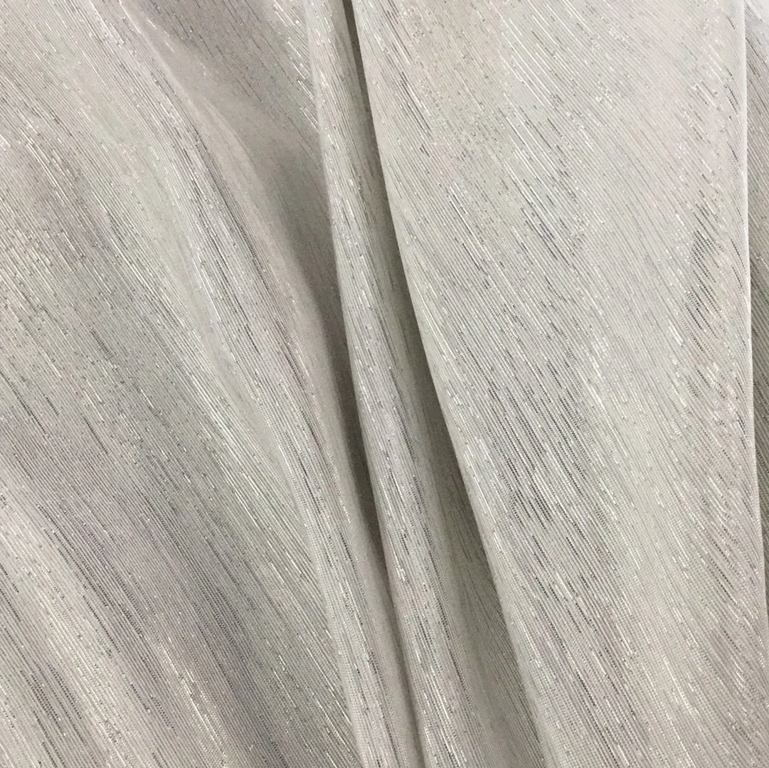 Metallic Dupion - White/Silver