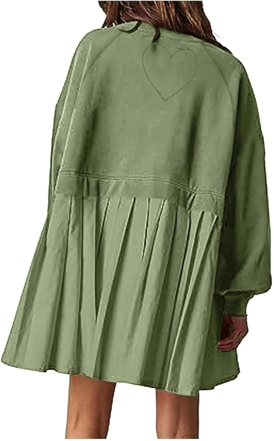 Mini Dress for Women Fall 2024 Color Block Patchwork Pleated Casual Soft Flowy Dress Outdoor Babydoll Bodycon Dresses