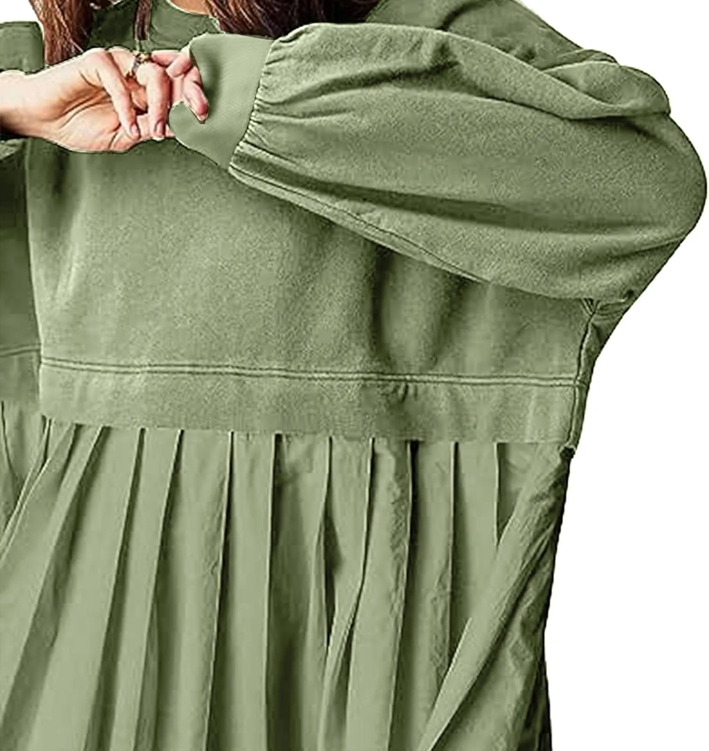 Mini Dress for Women Fall 2024 Color Block Patchwork Pleated Casual Soft Flowy Dress Outdoor Babydoll Bodycon Dresses