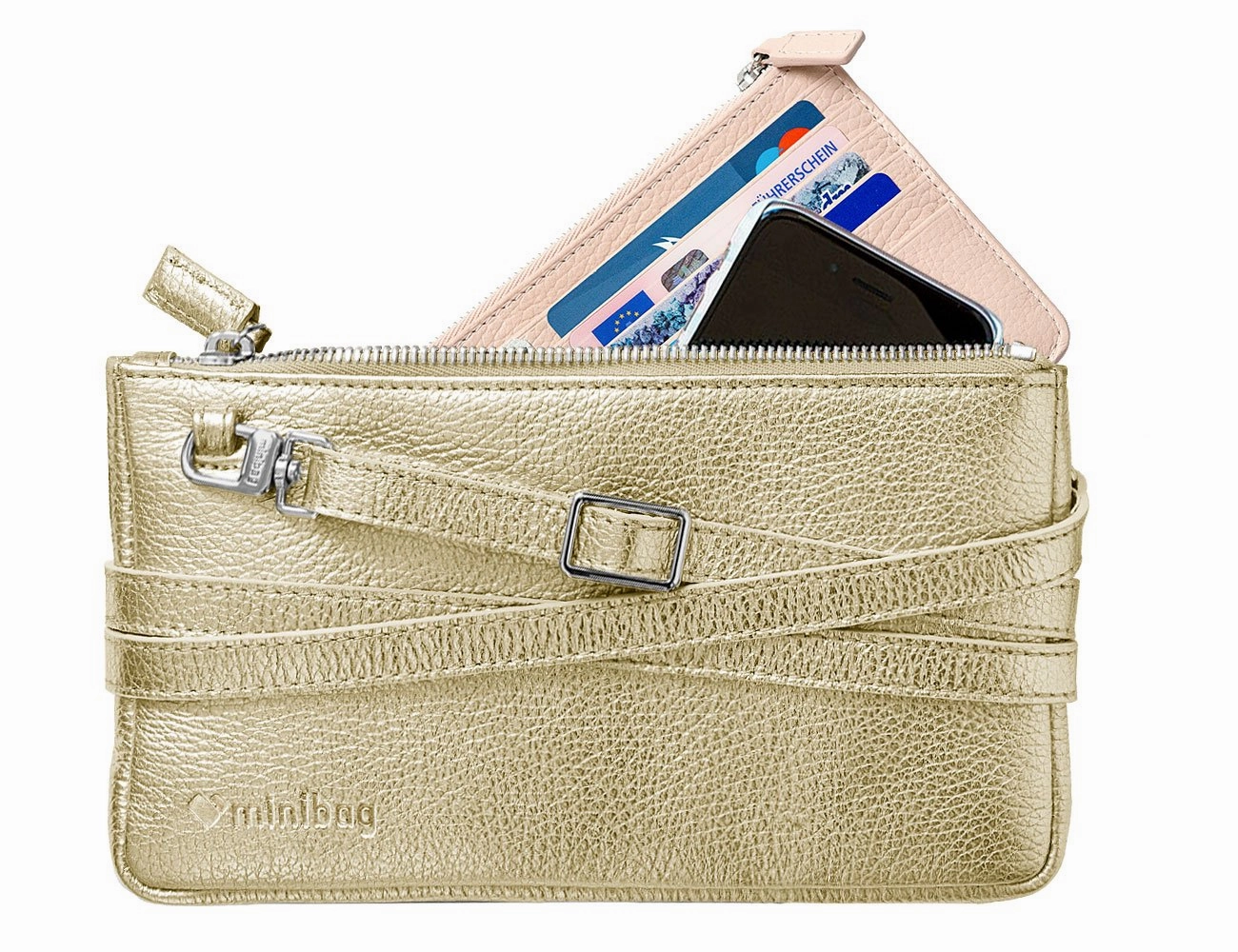 minibag metallic gold