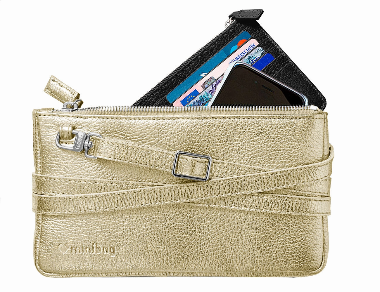 minibag metallic gold