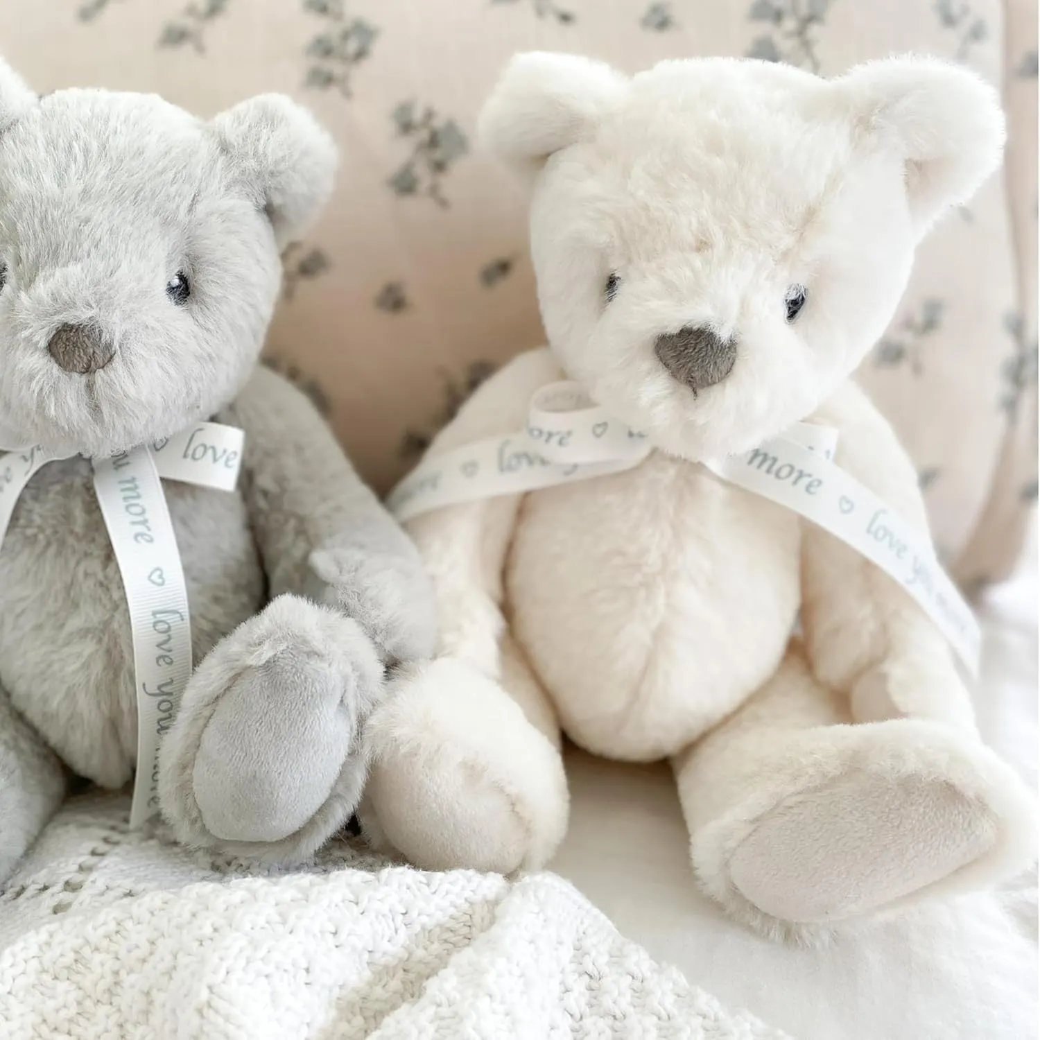 MON AMI ‘Love U’ Cream Teddy Bear Stuffed Animal – 10’’, Teddy Bear Plush for Baby Shower, Cute Plushies for Kids of All Ages