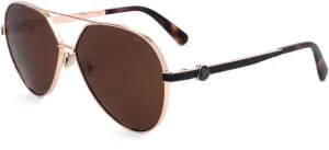 Moncler Sunglasses ML 0263 Vizta 28H Matte Black, Rose Gold, Havana/Brown Rovi
