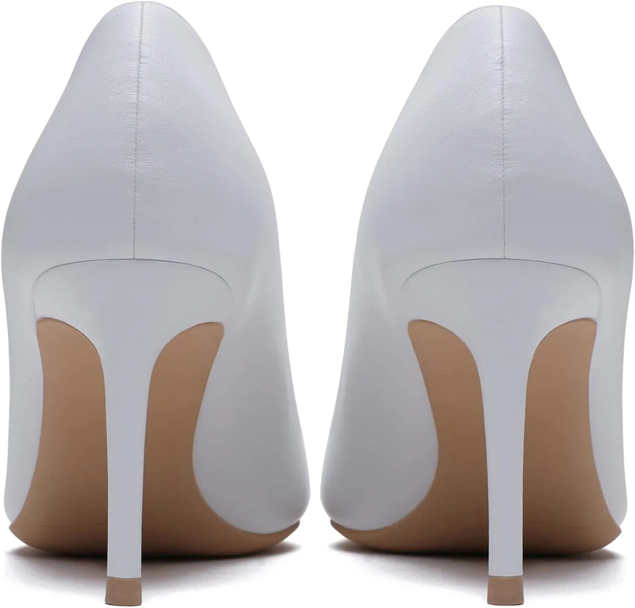 MOOMMO Women Classic High Heels Pumps Shoes Pointed Toe Slip On Satin Heels Stiletto Dress Shoes Pointed Closed Toe 3" Kitten Heel Sandals Office Ladies Bridal Wedding Party Formal Basic 4-13 M US