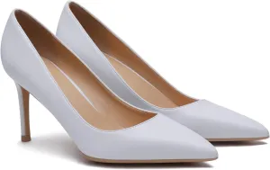 MOOMMO Women Classic High Heels Pumps Shoes Pointed Toe Slip On Satin Heels Stiletto Dress Shoes Pointed Closed Toe 3" Kitten Heel Sandals Office Ladies Bridal Wedding Party Formal Basic 4-13 M US
