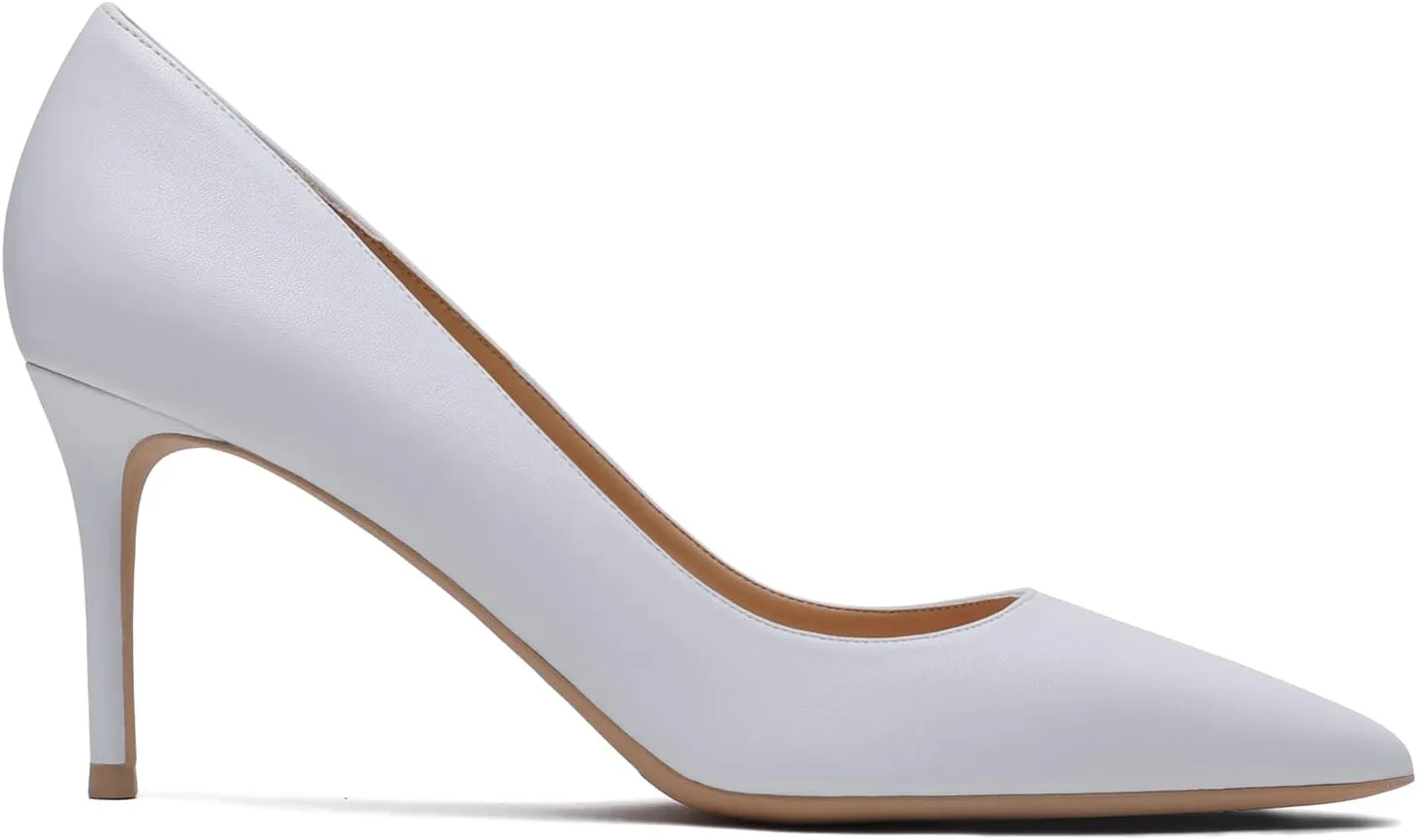 MOOMMO Women Classic High Heels Pumps Shoes Pointed Toe Slip On Satin Heels Stiletto Dress Shoes Pointed Closed Toe 3" Kitten Heel Sandals Office Ladies Bridal Wedding Party Formal Basic 4-13 M US