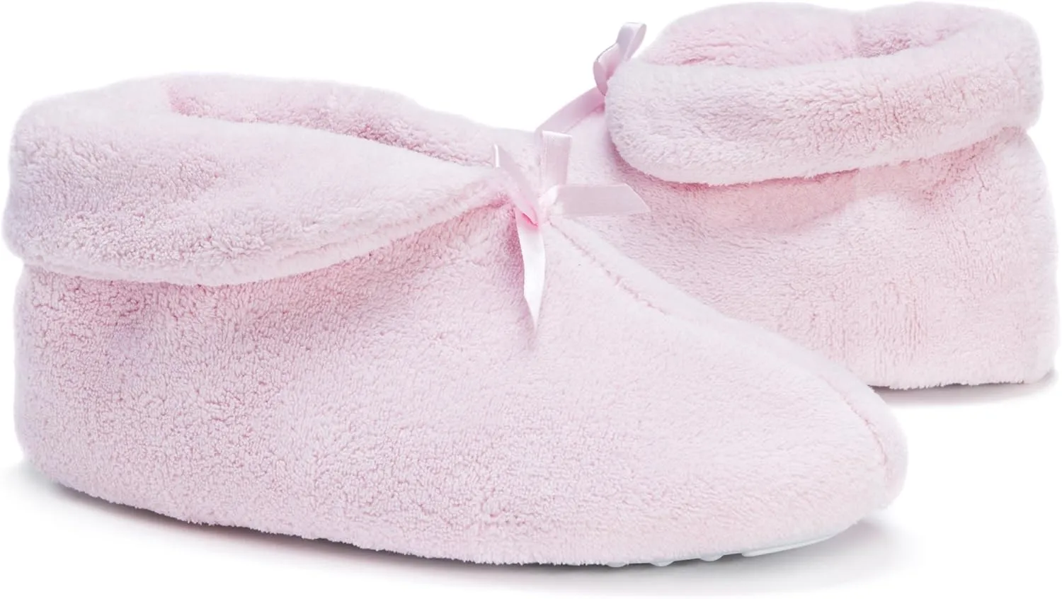 MUK LUKS Women's Micro Chenille Boot with Satin Bow Slipper