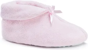 MUK LUKS Women's Micro Chenille Boot with Satin Bow Slipper