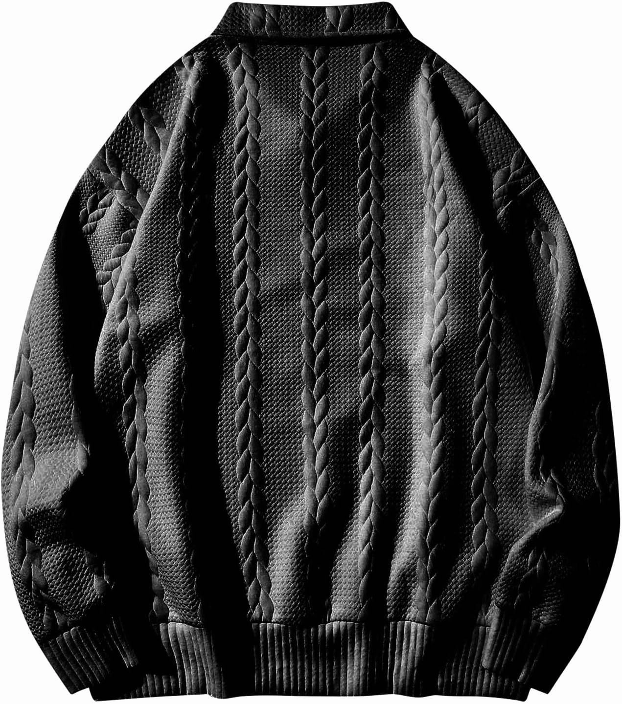 Muscularfit Men's Sweatshirts Causal Fashion Long Sleeve Geometric Texture Shirts Lounge Quarter Zip Collar Pullover Shirts