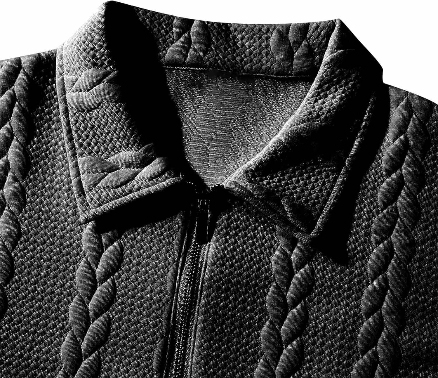 Muscularfit Men's Sweatshirts Causal Fashion Long Sleeve Geometric Texture Shirts Lounge Quarter Zip Collar Pullover Shirts