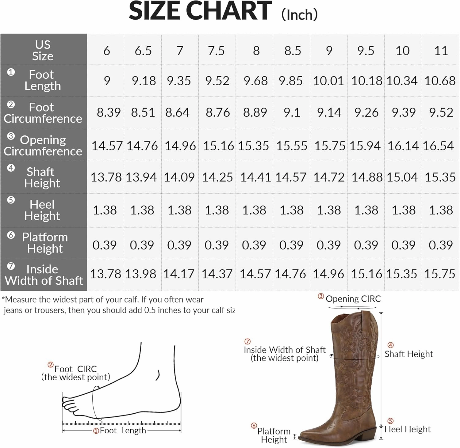 mysoft Women's Cowboy Boots Mid Calf Cowgirl Embroidered Western Pointed Toe Chunky Heel Pull On Knee High Boots