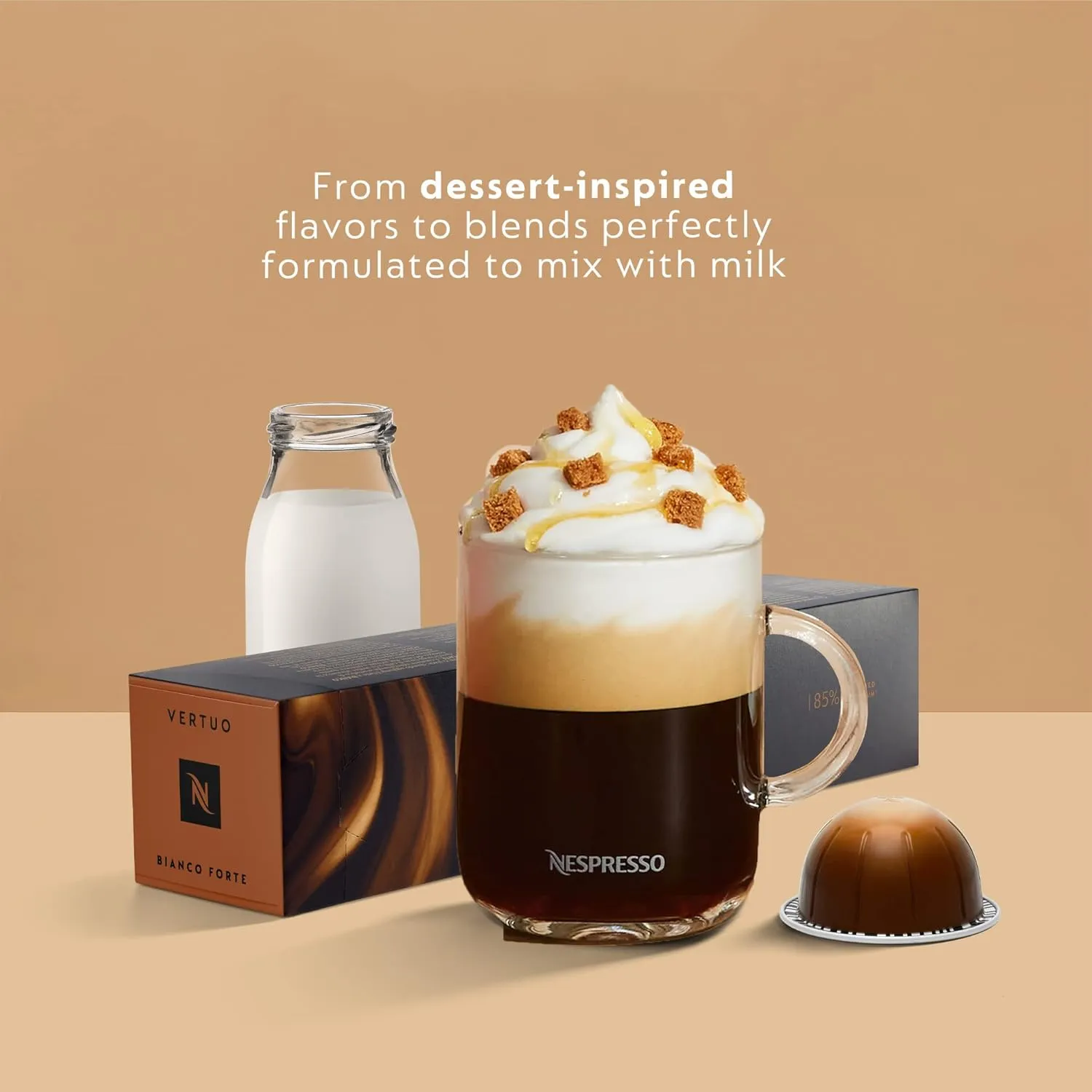 Nespresso Vertuo Pop  Deluxe Coffee and Espresso Machine by De'Longhi, 120 Volts, Silver