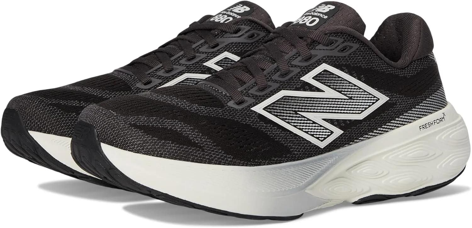 New Balance Women's Fresh Foam X 880 V15 Running Shoe, Black Cement/Sea Salt/Silver Metallic, 9 Narrow