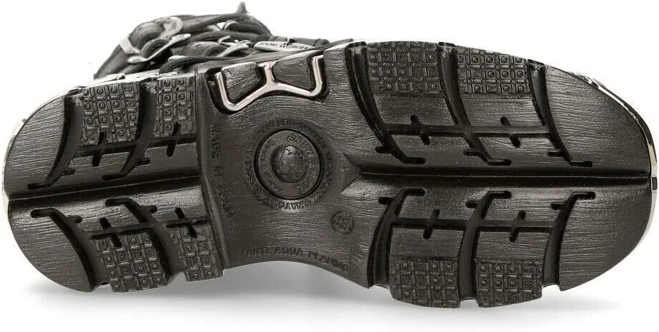 NEW ROCK Boots 591 Flame Metallic Leather Men's Goth Punk Biker Fashion