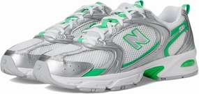 New Balance Unisex 530 Sneaker, Silver Metallic/Green Apple, 6.5 US Men