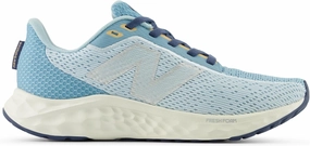 New Balance Women's Fresh Foam Arishi V4 Running Shoe, Quarry Blue/Chrome Blue/Silver Metallic, 10