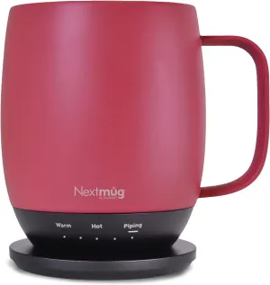 Nextmug - Temperature-Controlled, Self-Heating Coffee Mug (14 oz.) (Dusty Rose)